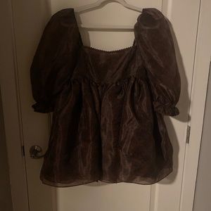 Selkie brown puff dress